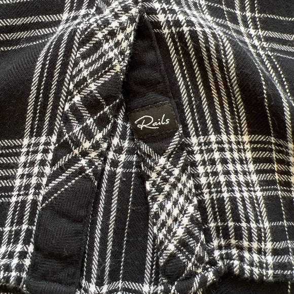 Rails Hunter Plaid Button Up Black Sky Ivory Large - Picture 10 of 12
